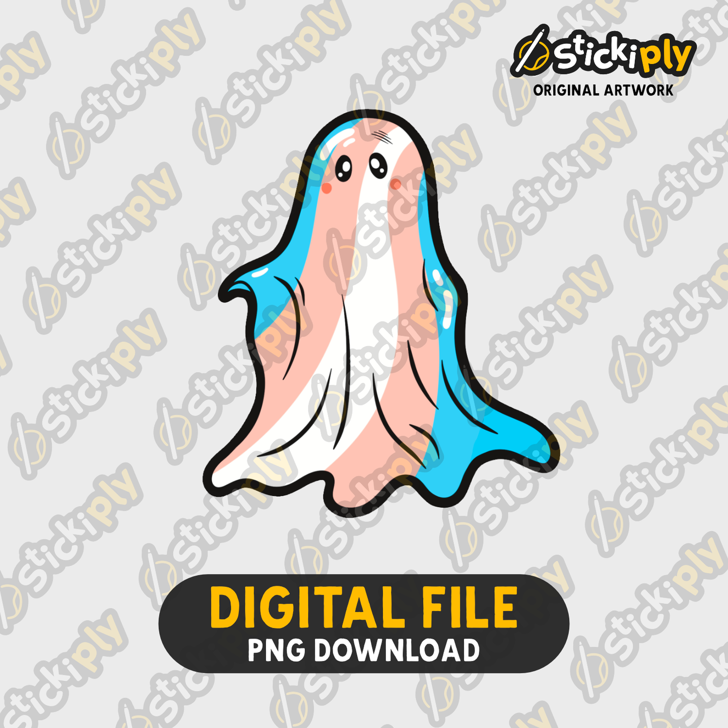 Trans Pride Ghost (LGBTQ) - Digital Download - Premium Digital Download - Just £0.75!