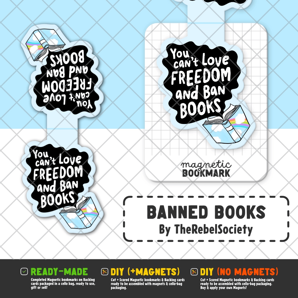 Banned Books | Magnetic Bookmark - Stickiply
