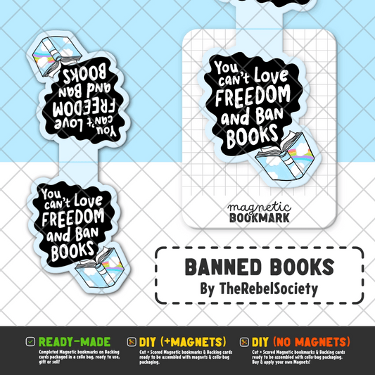 Banned Books | Magnetic Bookmark - Stickiply