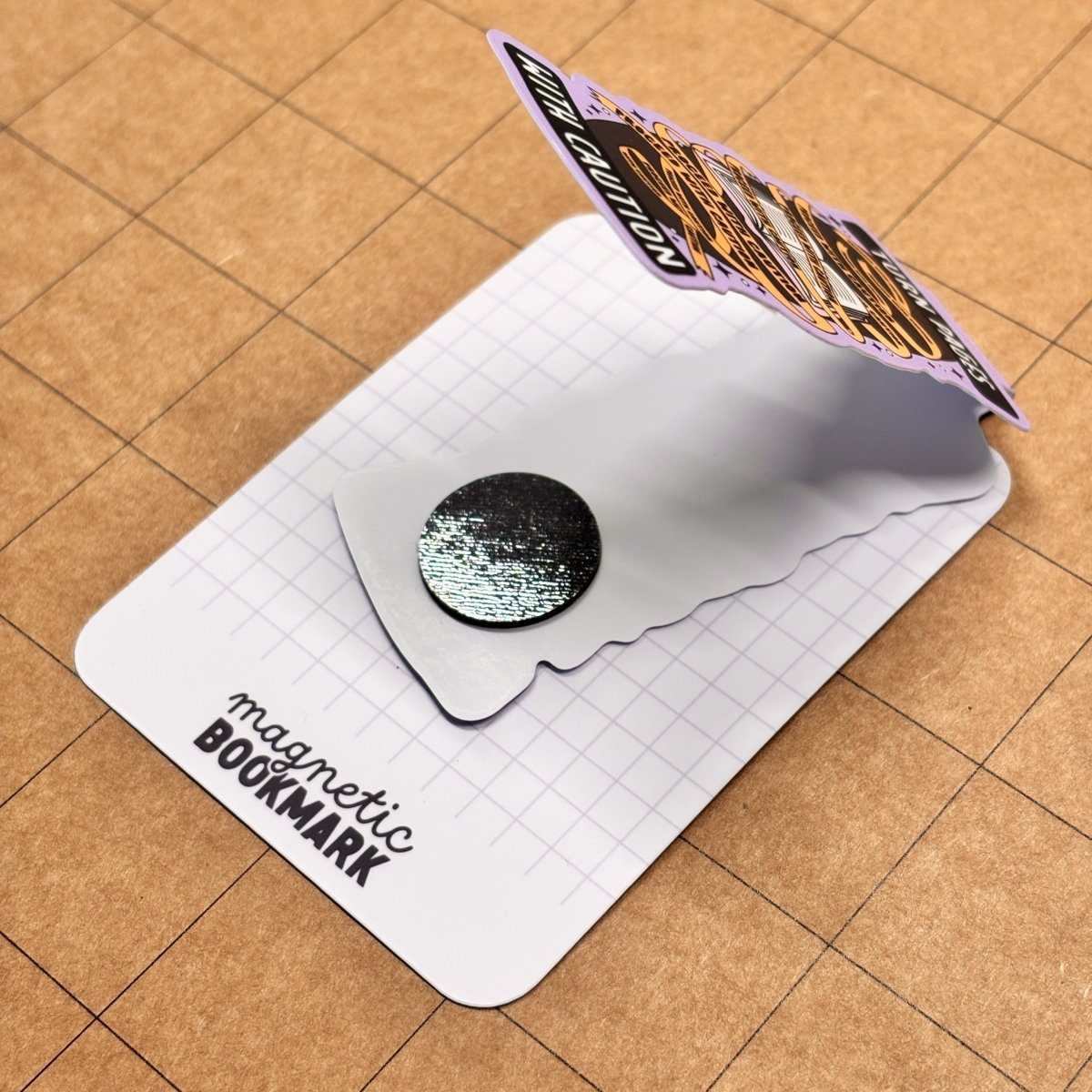 Turn Pages with Caution | Magnetic Bookmark