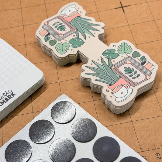 Coffee, Plants & Books | Magnetic Bookmark - Stickiply