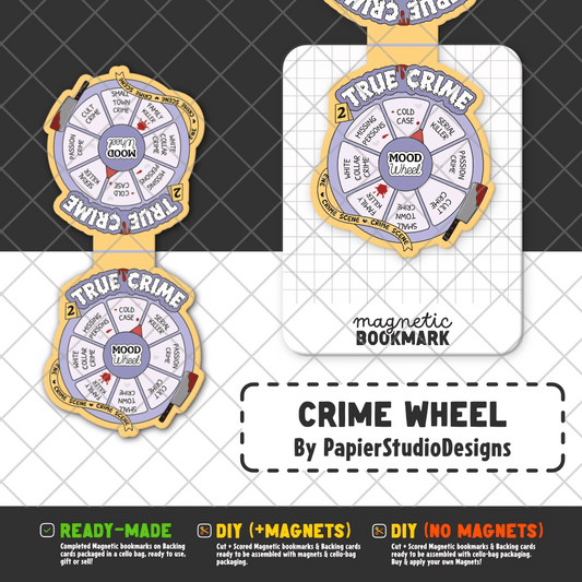 Crime Wheel | Magnetic Bookmark - Stickiply