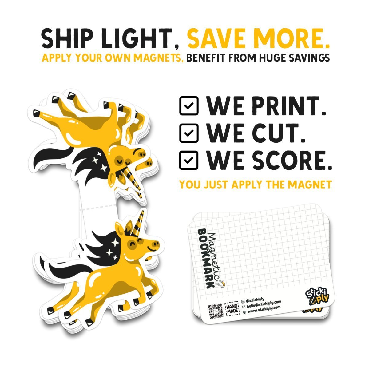 CUSTOM MAGNETIC BOOKMARKS - Stickiply