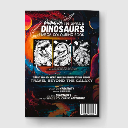 Dinosaurs in Space: Mega Colouring Book (ARTOPIA) - Stickiply