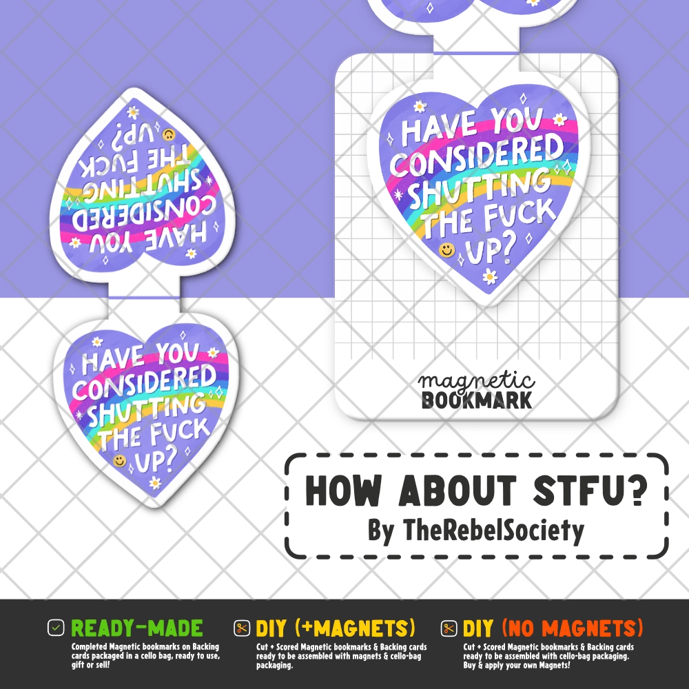 How about STFU? | Magnetic Bookmark - Stickiply