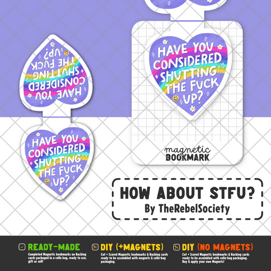 How about STFU? | Magnetic Bookmark - Stickiply