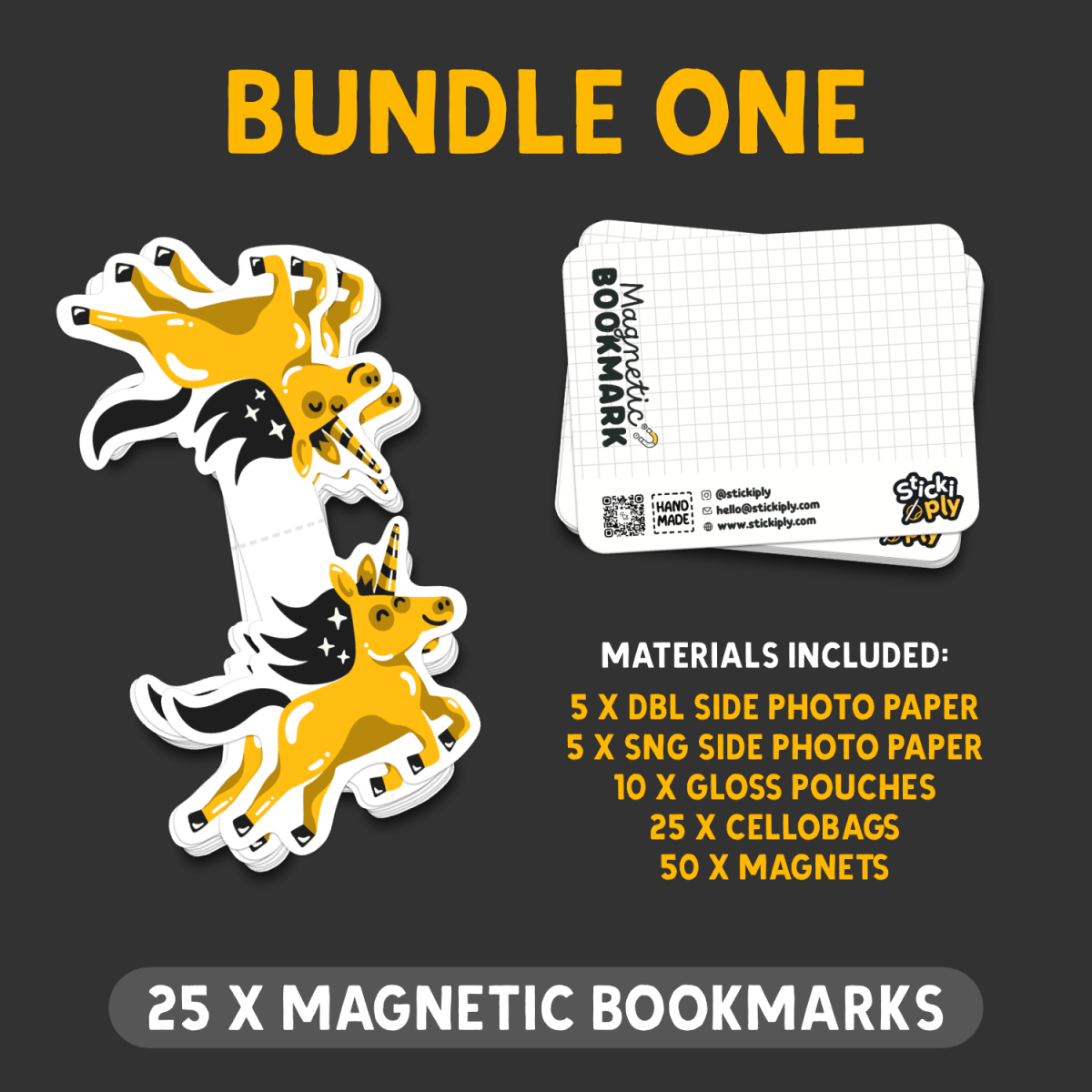 Magnetic Bookmark Supplies Bundle - Stickiply
