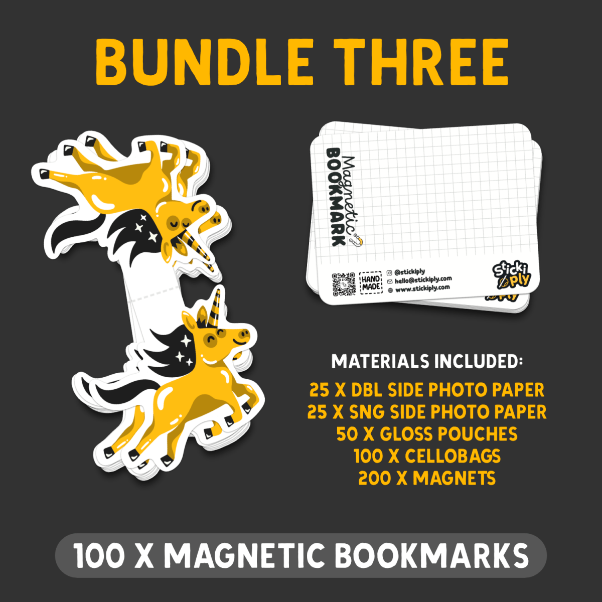 Magnetic Bookmark Supplies Bundle - Stickiply