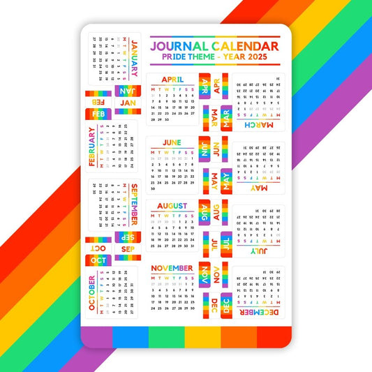 Pride Calendar (2025) Sticker Sheet - Stickiply