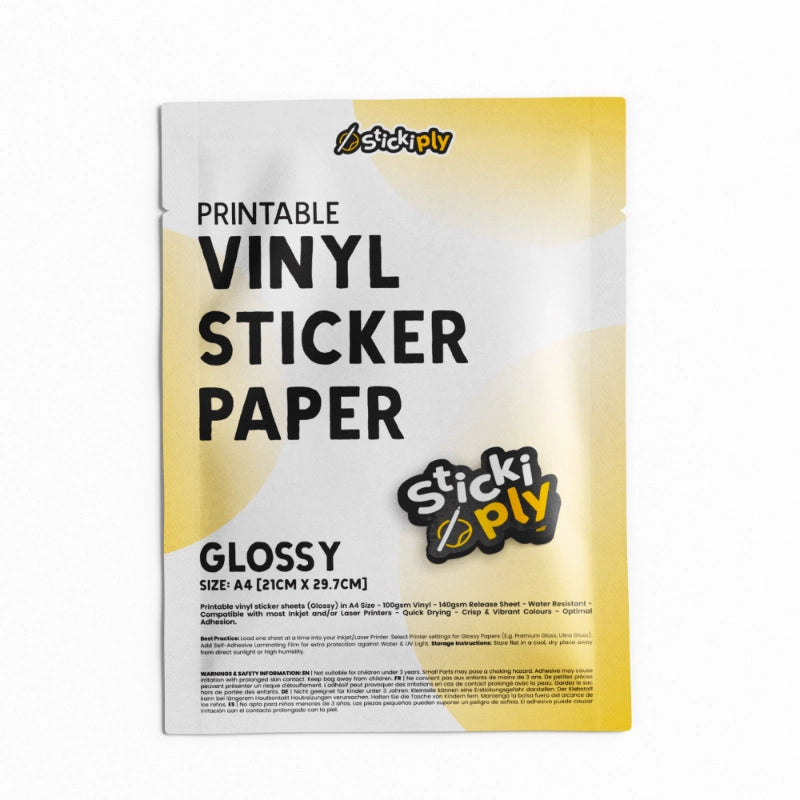 Printable Vinyl Sticker Paper | Glossy (A4)
