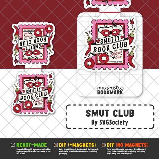 Smut Club | Magnetic Bookmark - Stickiply