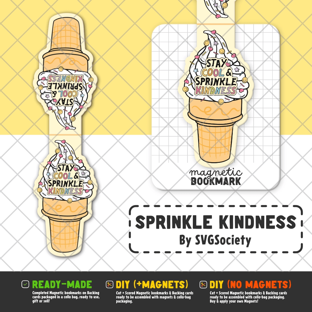 Sprinkle Kindness | Magnetic Bookmark - Stickiply