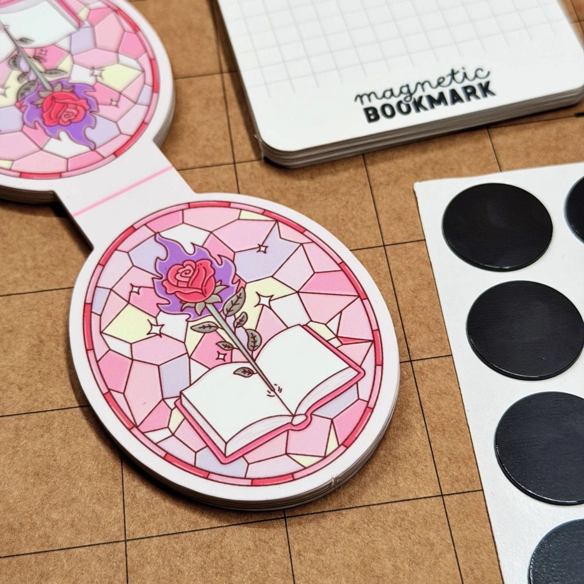 Stained Glass Romance | Magnetic Bookmark - Stickiply