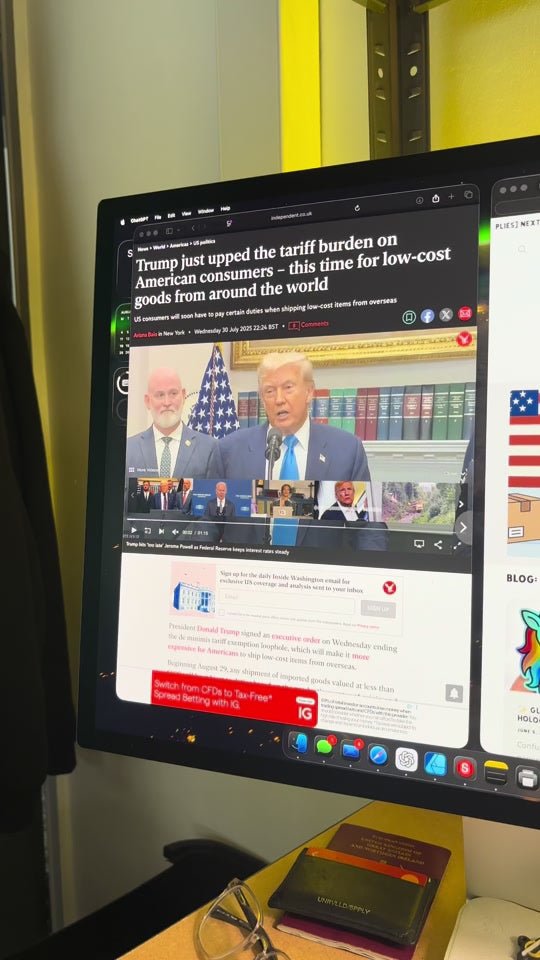 Grande cambiamento per le spedizioni USA dal 29 agosto: finisce il limite esente da tasse di 800 $ - Stickiply