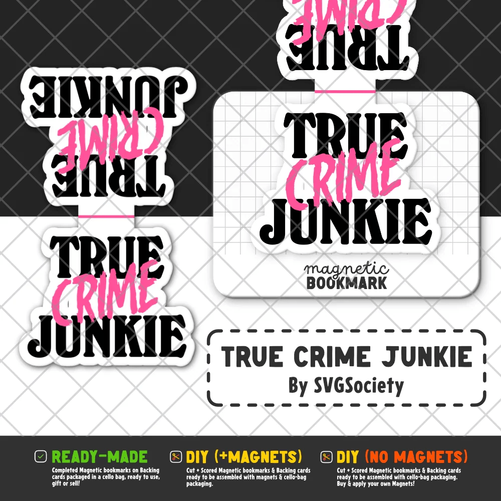 Crime Thriller Magnetic Bookmarks by Stickiply Crime Thriller Magnetic Bookmarks by Stickiply