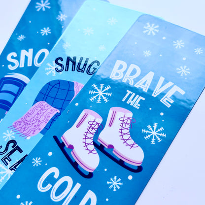 Snowy Day Reads Bookmark (Winter Collection) - Premium Bookmark - Just £1.75!