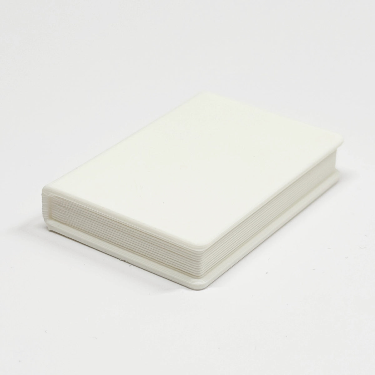 3D printed mini book magnet blank, white, front cover