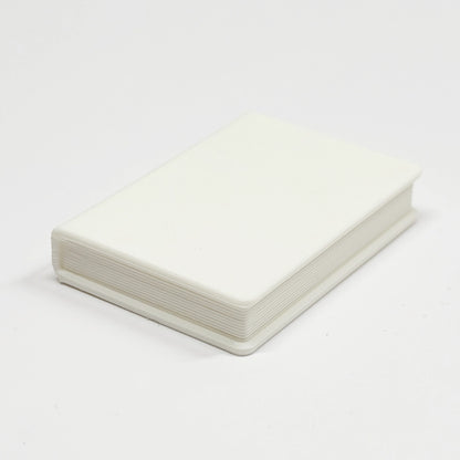 3D printed mini book magnet blank, white, front cover