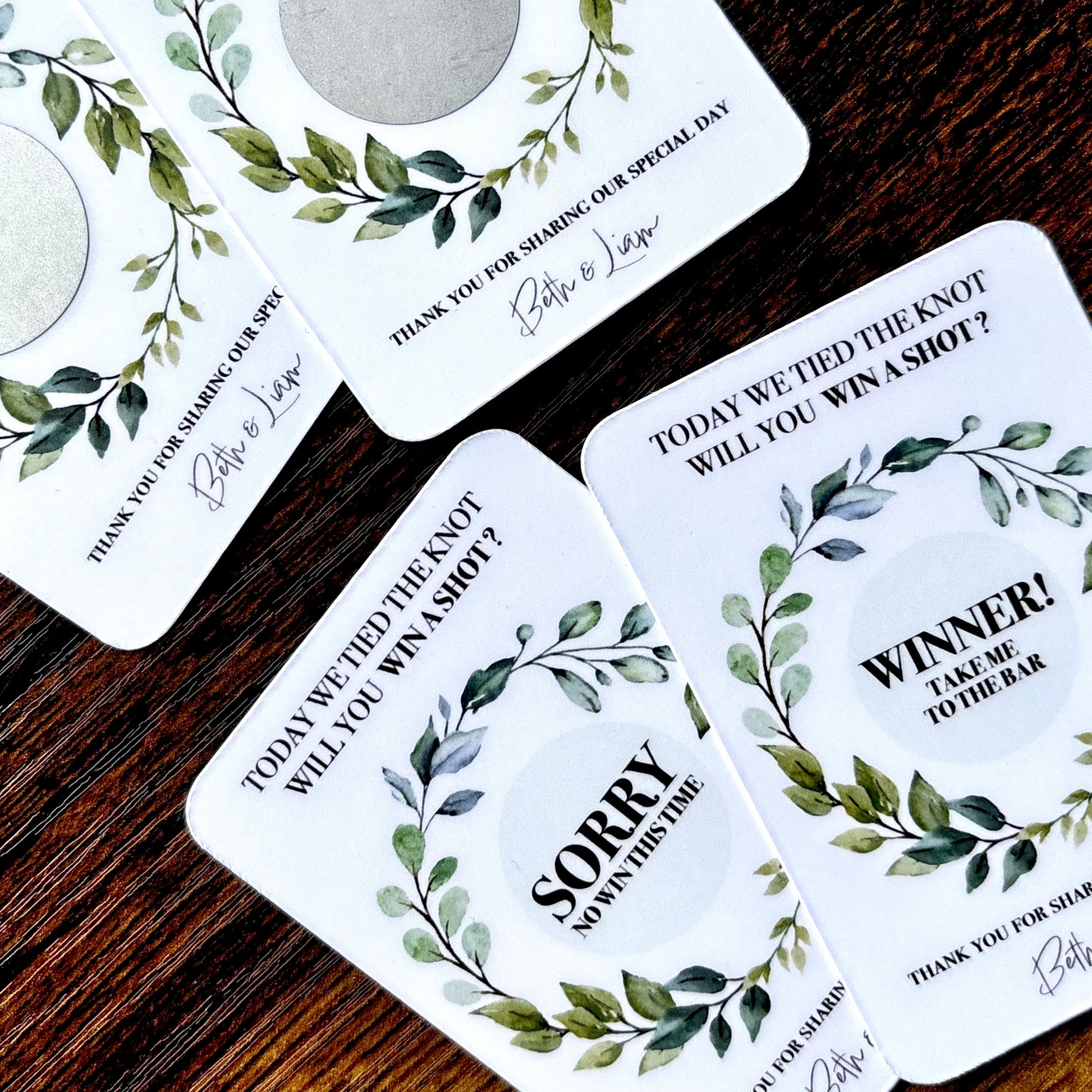 Wedding Scratch Cards - Drinking Game for Guests! - Premium  - Just £17.50!