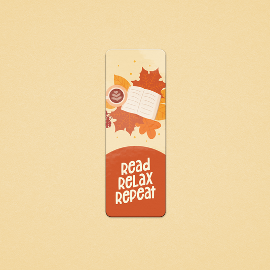 Read, Relax, Repeat (Autumn Collection) - Premium Bookmark - Just £1.75!