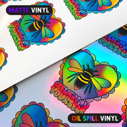 Printable Vinyl Sticker Paper (Holographic) - Premium Laminate - Just £0.50!