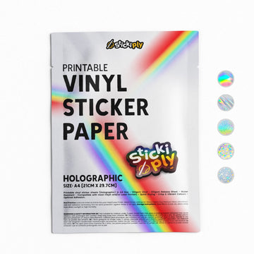 Papier autocollant vinyle imprimable | Holographique (A4)