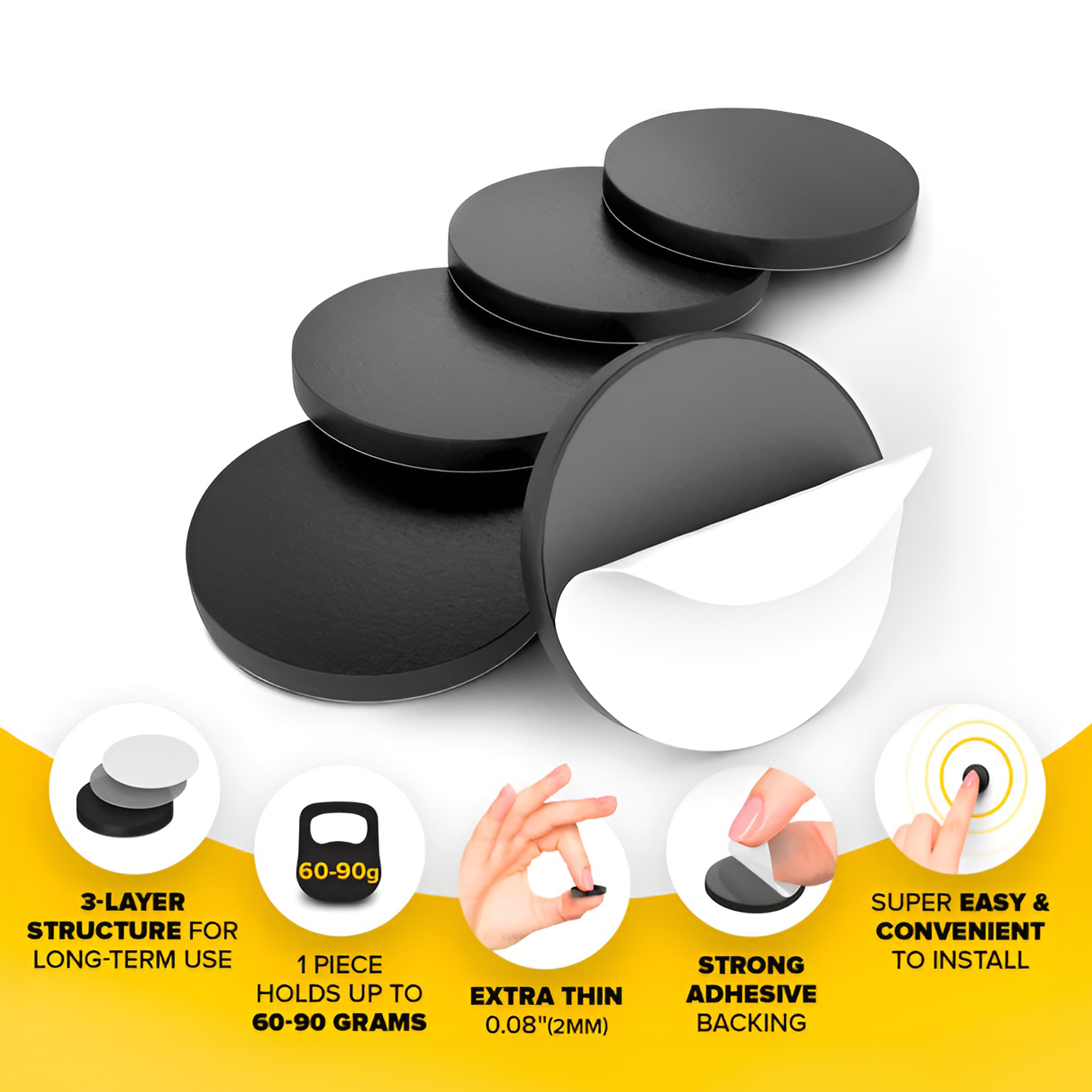 Self Adhesive Round Magnets (2cm) - Premium Magnets - Just £1.50!