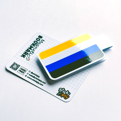Non-Binary Pride Flag - Magnetic Bookmark - Premium Magnetic Bookmark - Just £2.75!