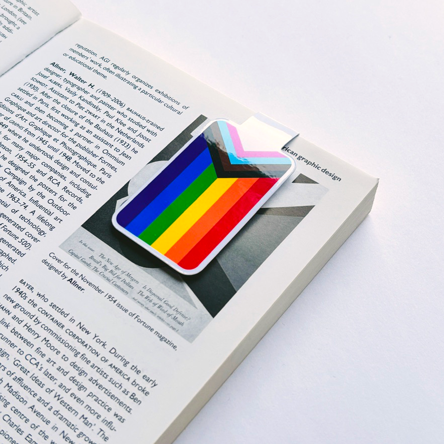 Progress Pride Flag - Magnetic Bookmark - Premium Magnetic Bookmark - Just £2.75!