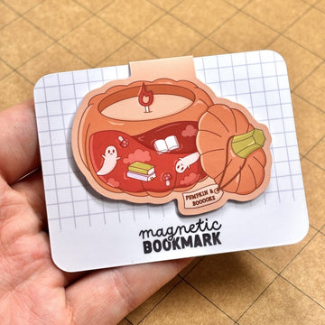 Pumpkin & Books | Magnetic Bookmark