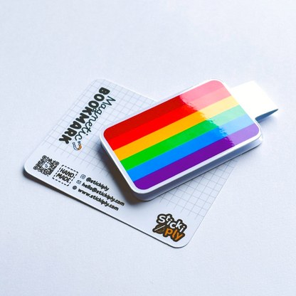 LGBTQ+ Pride Flag Magnetic Bookmark - Premium Magnetic Bookmark - Just £2.75!