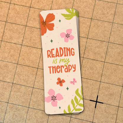 Reading is my Therapy | Bookmark