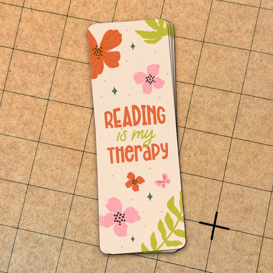 Reading is my Therapy | Bookmark