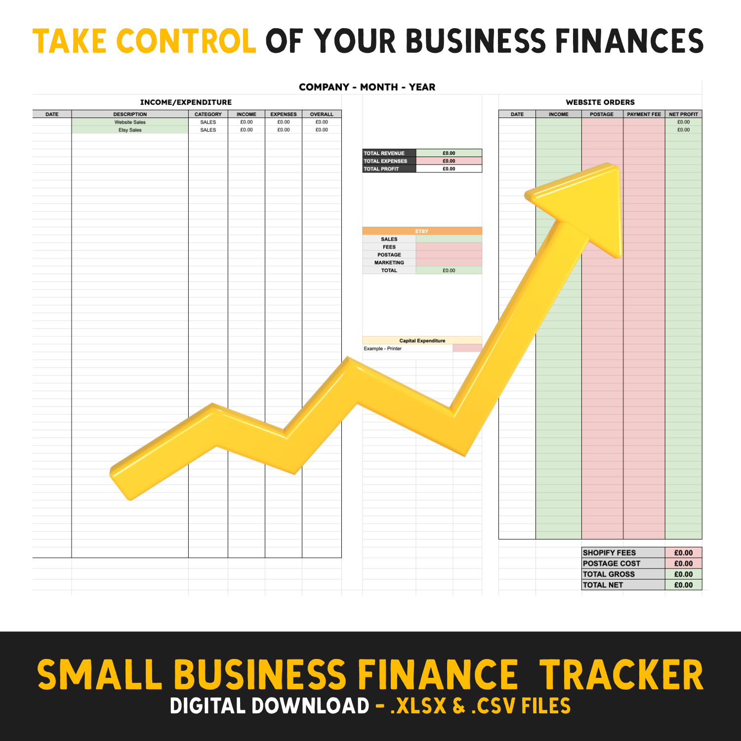 Small Business Finance Tracker - Premium Digital Download - Just £2.75!