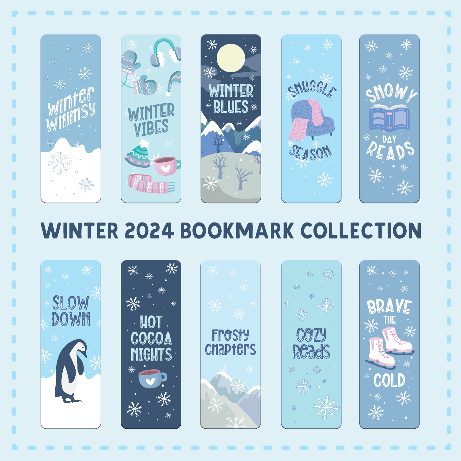 Winter Vibes Bookmark (Winter Collection) - Premium Bookmark - Just £1.75!