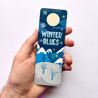 Winter Blues Bookmark (Winter Collection) - Premium Bookmark - Just £1.75!