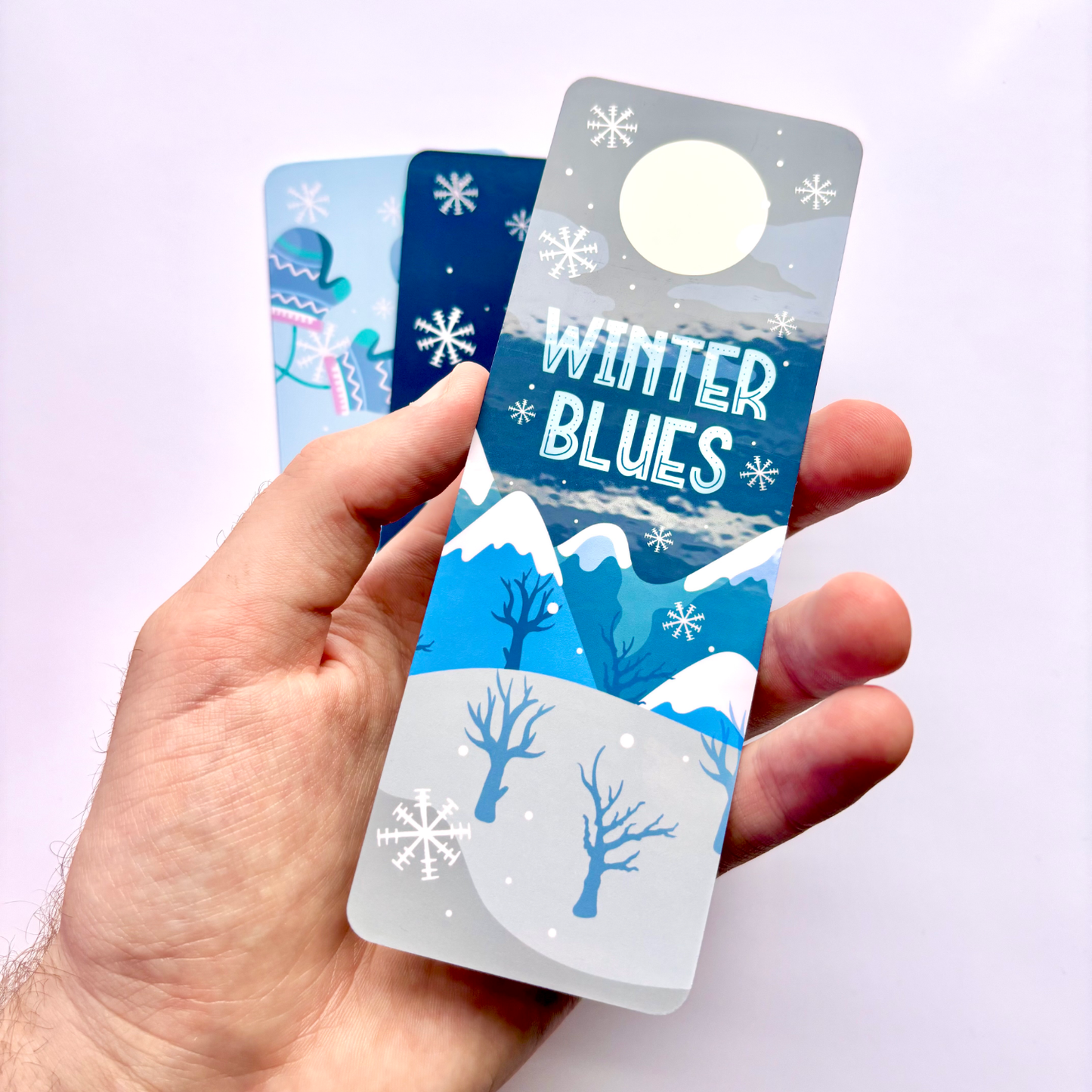 Winter Blues Bookmark (Winter Collection) - Premium Bookmark - Just £1.75!