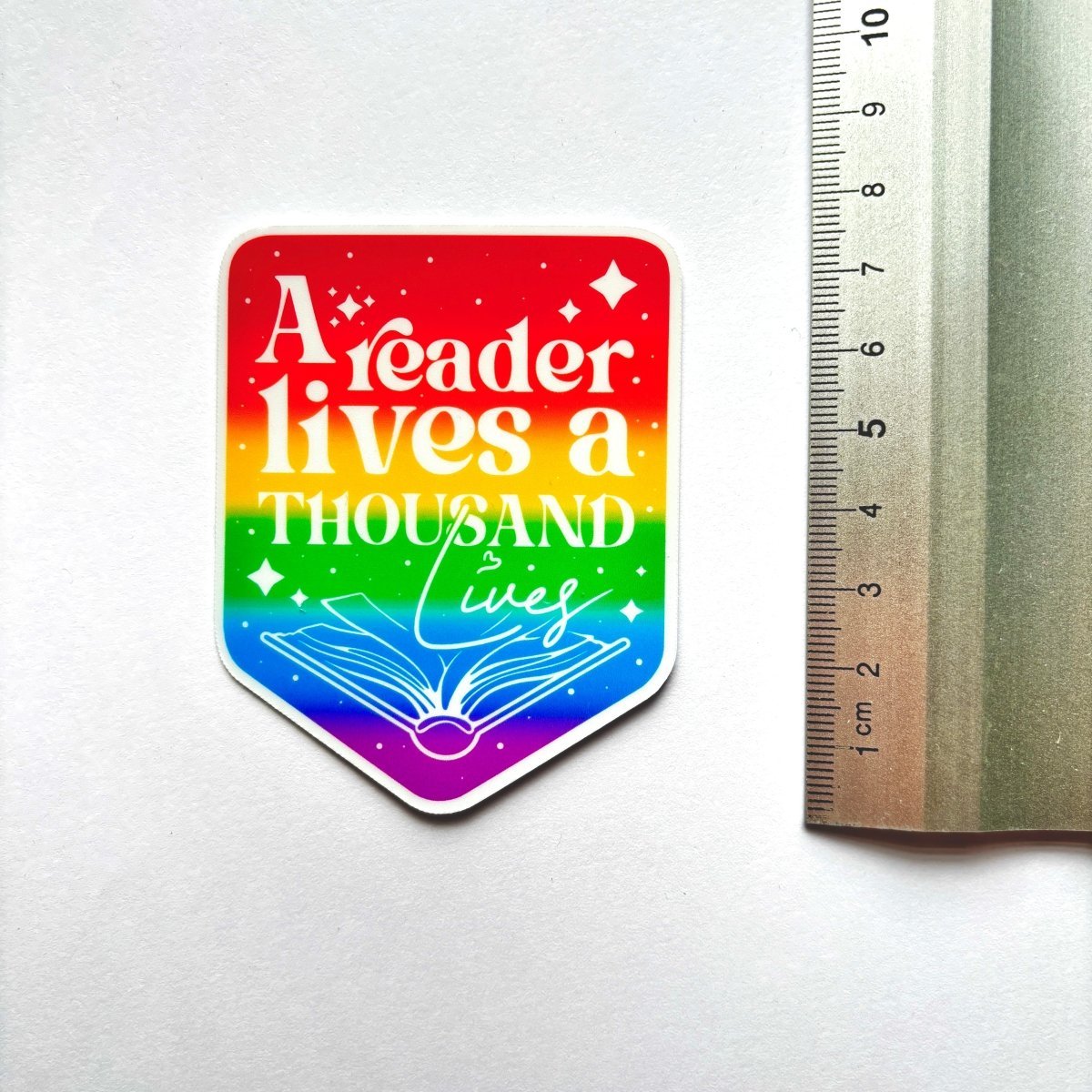 A Reader Lives a Thousand Lives Sticker - Premium Sticker - Just £1.50!