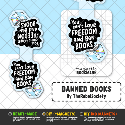 Banned Books | Magnetic Bookmark - Stickiply