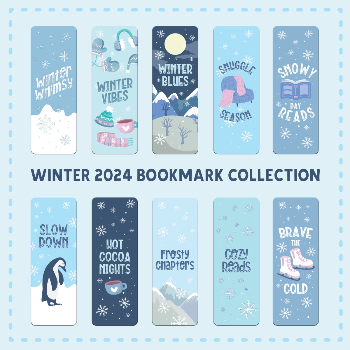 Brave the Cold Bookmark (Winter Collection) - Premium Bookmark - Just £1.75!