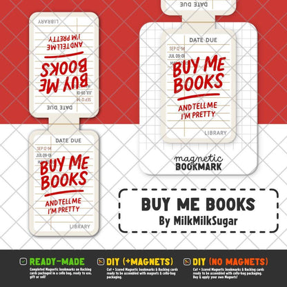 Buy Me Books | Magnetic Bookmark - Stickiply