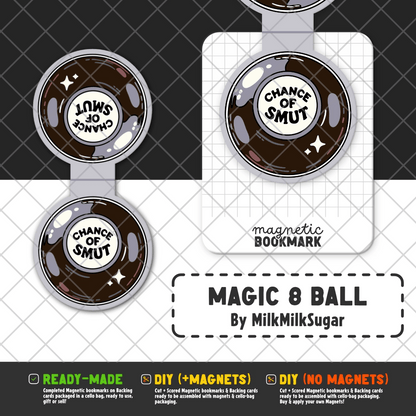 Chance of Smut (8 Ball) | Magnetic Bookmark - Stickiply