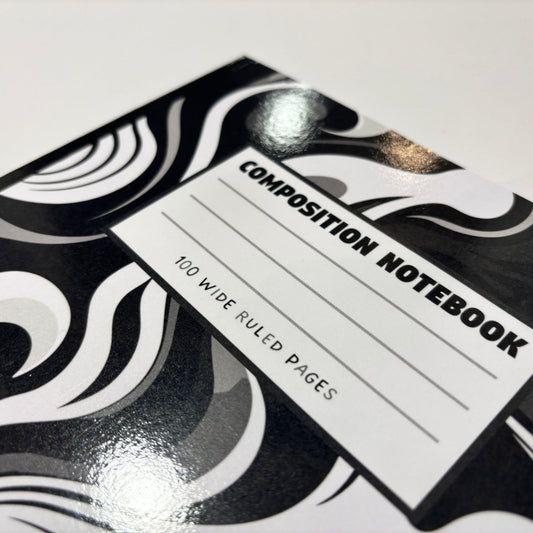 Composition Notebook: Marbled Black & White - Premium Notebook - Just £4.95!