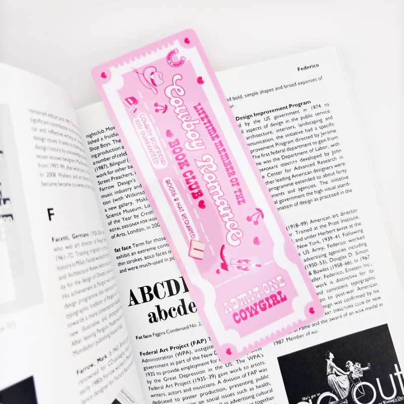 Cowboy Romance Club Bookmark - Premium Bookmark - Just £1.75!