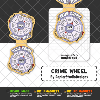 Crime Wheel | Magnetic Bookmark - Stickiply