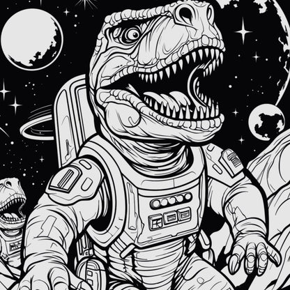 Dinosaurs in Space: Mega Colouring Book (ARTOPIA) - Stickiply
