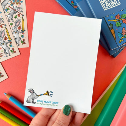 Duelling Rabbits Medieval Marginalia | Postcard - Stickiply