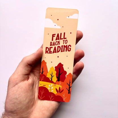 Fall back into Reading Bookmark (Autumn Collection) - Premium Bookmark - Just £1.75!