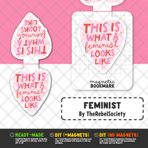 Feminist | Magnetische boekenlegger - Stickiply