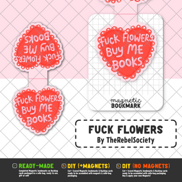 Fuck Flowers | Magnetic Bookmark